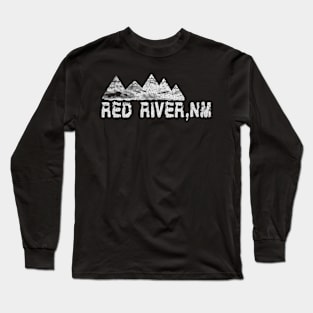 Grunge Red River Ski Town Long Sleeve T-Shirt